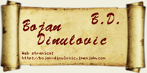 Bojan Dinulović vizit kartica